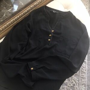 Black Button-Up Blouse